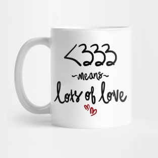 Lots of Love Lettering Design Mug